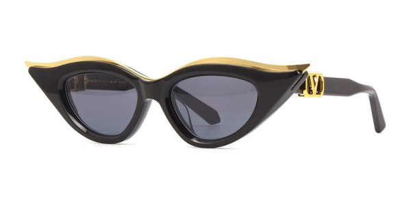 Valentino V-GOLDCUT-II VLS-114 A Black/Yellow Gold/Dark Grey AR