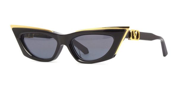 Valentino V-GOLDCUT-I VLS-113 A Black/Yellow Gold/Dark Grey AR